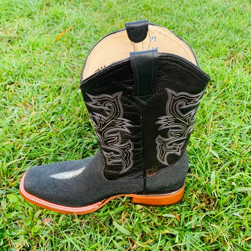 Men’s Western Genuine Leather Print stingray Cowboy Rodeo Boots Bota Mantarraya - Picture 5 of 6